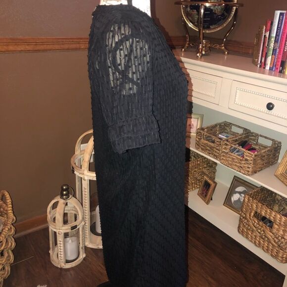Black Dotted Swiss Dress NWT - Picture 4 of 8